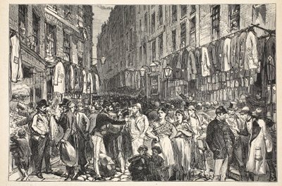 Petticoat Lane (Middlesex Street), 1870 by English School