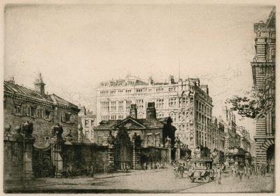 Piccadilly and Devonshire House, London by English School