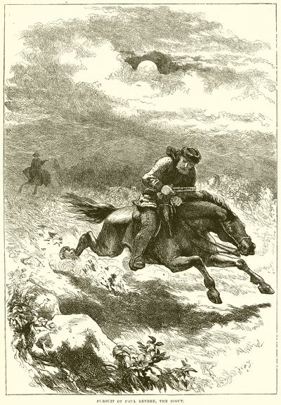 Pursuit of Paul Revere, The Scout by English School