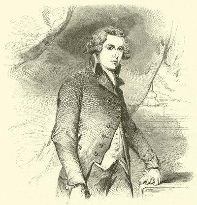 R B Sheridan (engraving) by English School