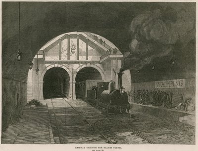 Railway Through the Thames Tunnel by English School