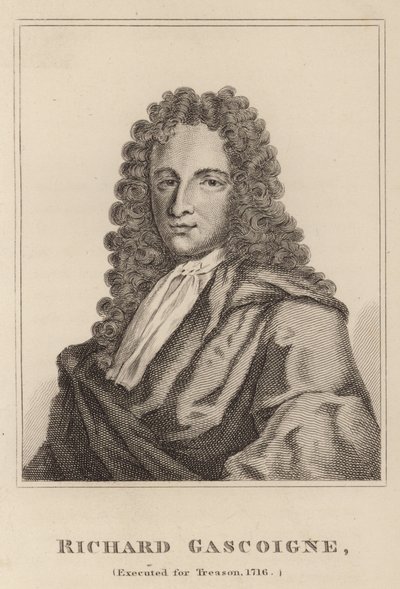 Richard Gascoigne, Executed for Treason, 1716 by English School