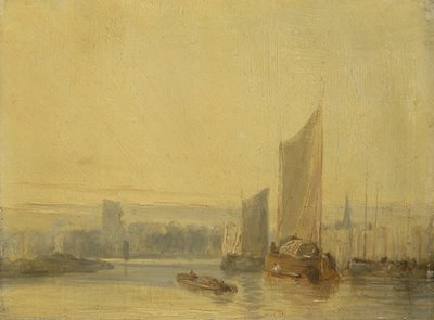 River Scene, Rouen by English School