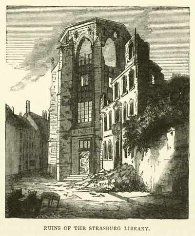 Ruins of the Strasburg Library by English School