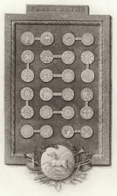 Saxon Coins by English School