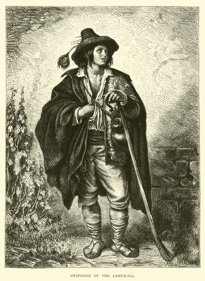 Shepherd of the Campagna by English School