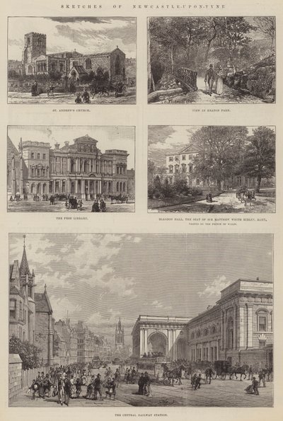 Sketches of Newcastle-upon-Tyne by English School