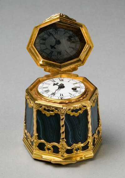 Snuff Box with Watch Movement by English School