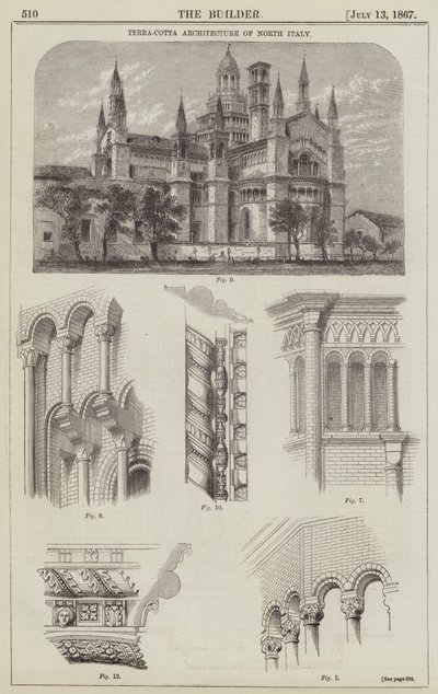 Terra-Cotta Architecture of North Italy (engraving) by English School