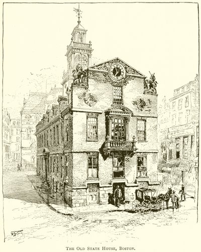 The Old State House, Boston by English School