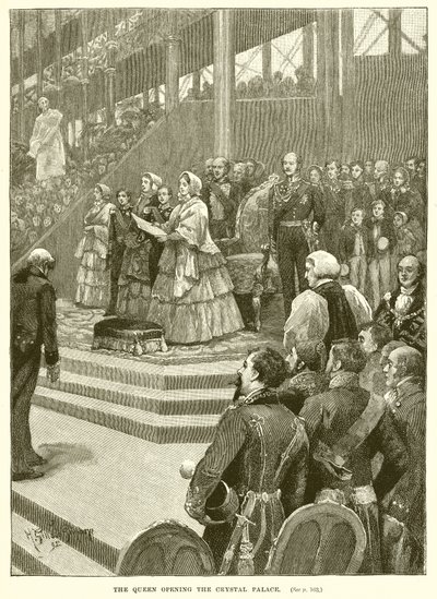 The Queen Opening the Crystal Palace by English School