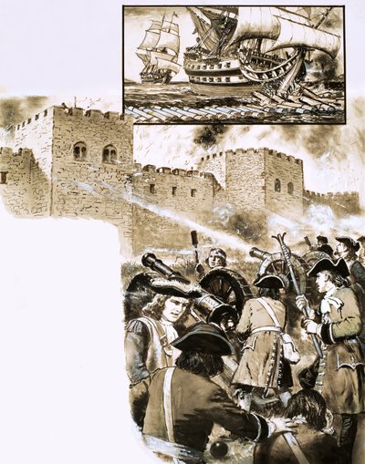 The Siege of Derry by English School