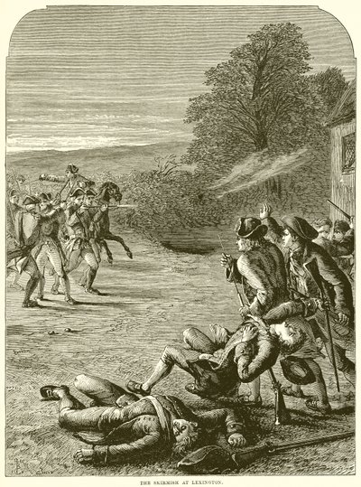 The Skirmish at Lexington by English School