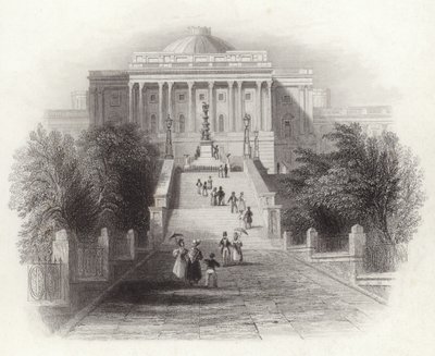 The Ascent to the Capitol in Washington by English School