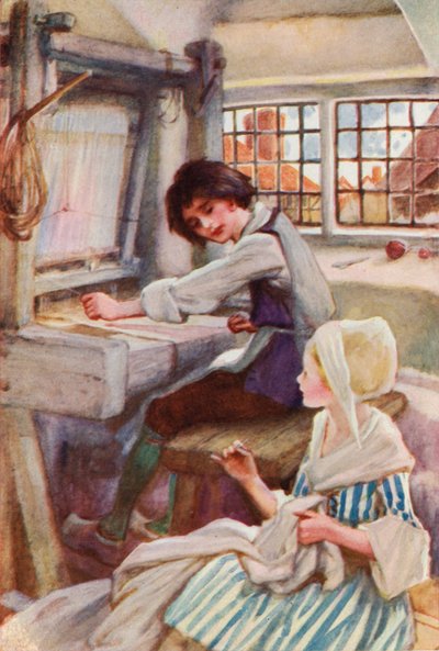 The Weavers of Lyon, France by English School