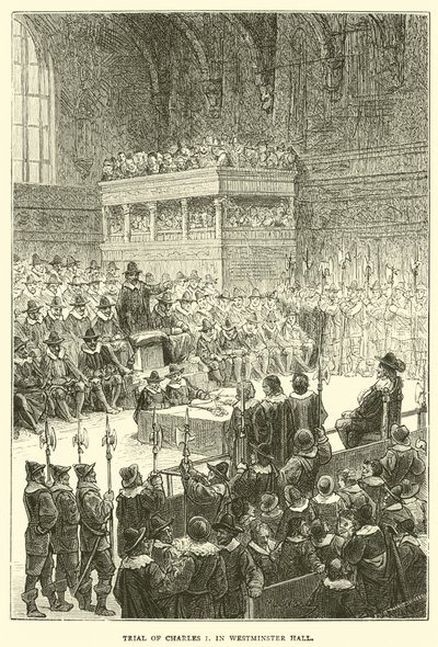 Trial of Charles I in Westminster Hall by English School