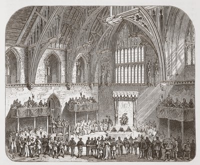 Trial of Lambert in Westminster Hall by English School