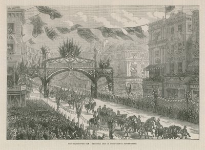 Triumphal Arch in Regent Circus by English School