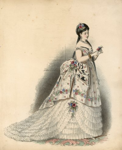 Victorian fashion plate by English School