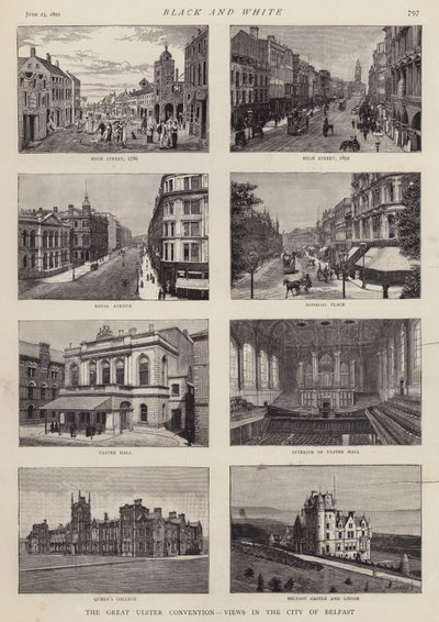 Views of Belfast, Ulster, Ireland by English School