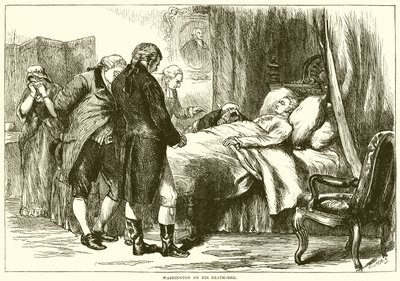 Washington on His Death-Bed by English School