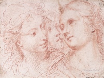 Three Studies of Female Heads by Ercole Procaccini