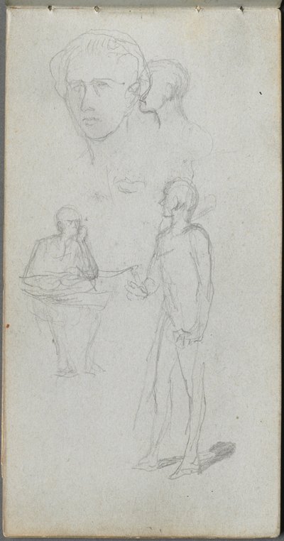 Sketchbook, Page 12: Multiple Figures by Jean Louis Ernest Meissonier