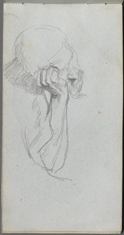 Sketchbook, page 16: Melancholy Figure by Ernest Meissonier