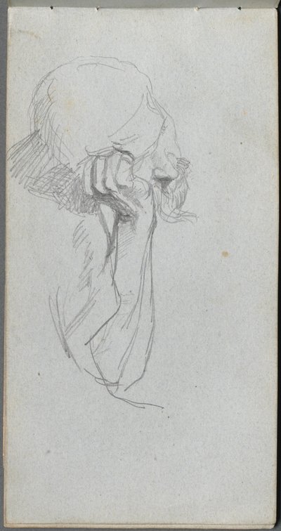 Sketchbook, Page 16: Melancholy Figure by Jean Louis Ernest Meissonier