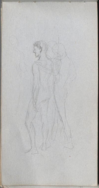 Sketchbook, Page 92: Two Nudes by Jean Louis Ernest Meissonier