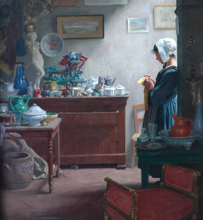 A Brittany Antique Shop by Ernest Procter