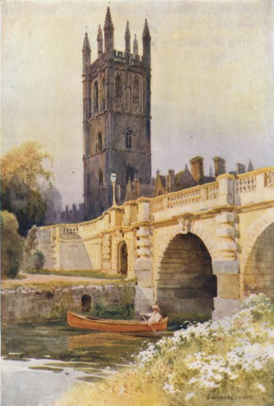 Magdalen Bridge and Tower by Ernest William Haslehust