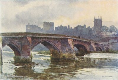 The Old Dee Bridge by Ernest William Haslehust