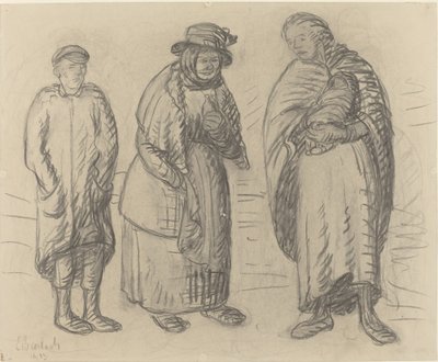 Three Figures by Ernst Barlach