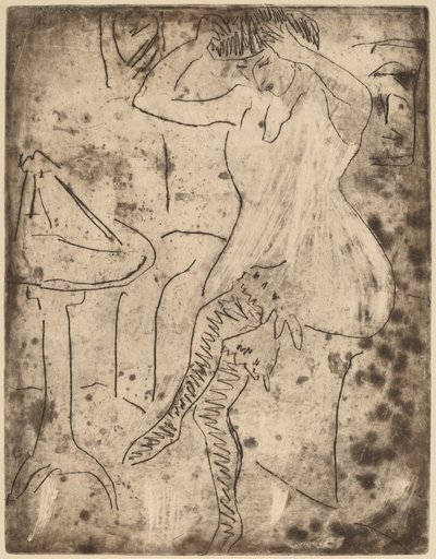 Dodo Arranging Her Hair, 1909 by Ernst Ludwig Kirchner