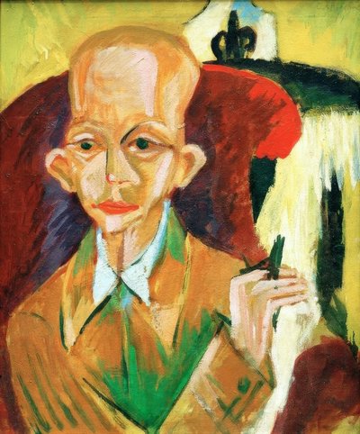 Portrait of Oskar Schlemmer by Ernst Ludwig Kirchner