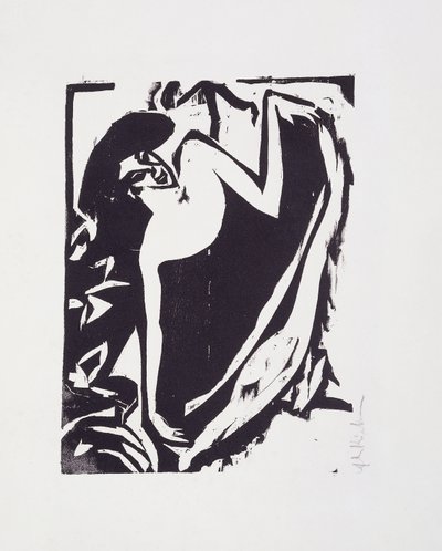 Dancer with Raised Skirt by Ernst Ludwig Kirchner
