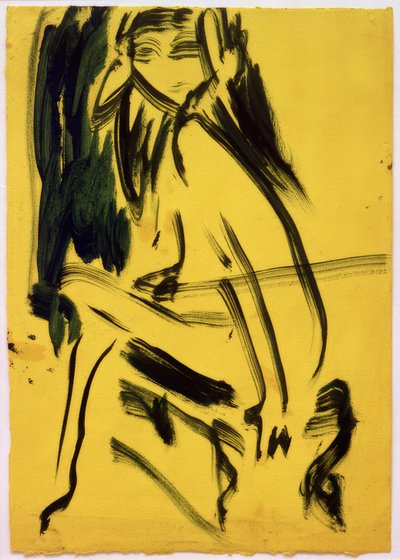 Untitled (Seated Girl) by Ernst Ludwig Kirchner