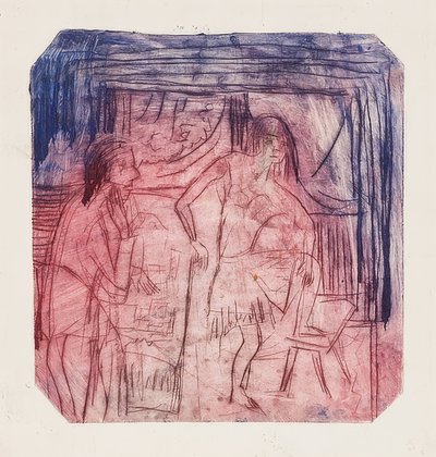 Scene in the Room. 1921 by Ernst Ludwig Kirchner