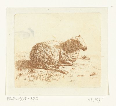 Lying Sheep by Ernst Willem Jan Bagelaar