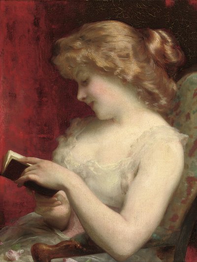 A Good Read by Etienne Adolphe Piot