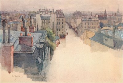 Paris viewed from Montmartre, 1915 by Eugene Bejot