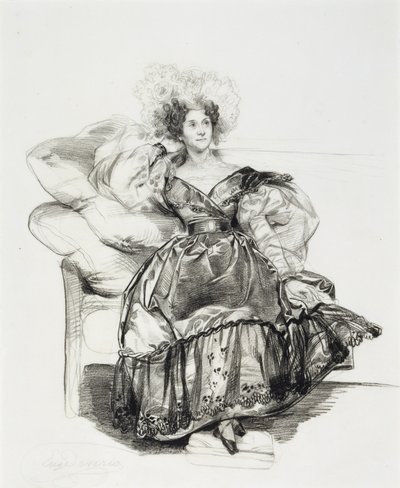 Study for Mme. Jules-Antoine Droz by Eugene Deveria