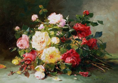 A Bouquet of Roses by Eugene Henri Cauchois