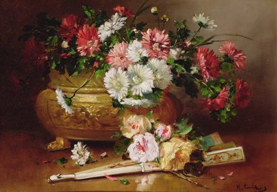 Still Life with a Fan by Eugene Henri Cauchois