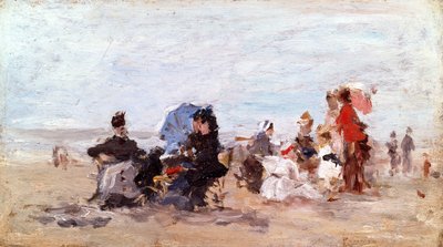 Beach near Deauville, c.1874 by Eugene Louis Boudin