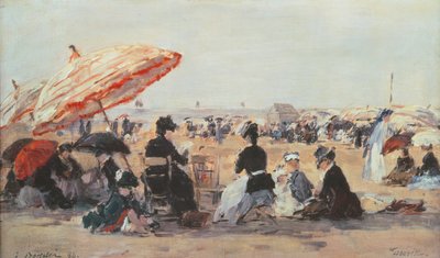 The Beach by Eugene Louis Boudin