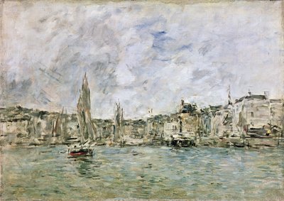 The Port at Honfleur by Eugene Louis Boudin