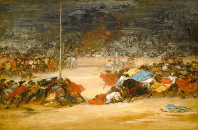 The Bullfight by Eugenio Lucas Villamil