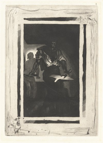 A Blacksmith by Eugène Delacroix